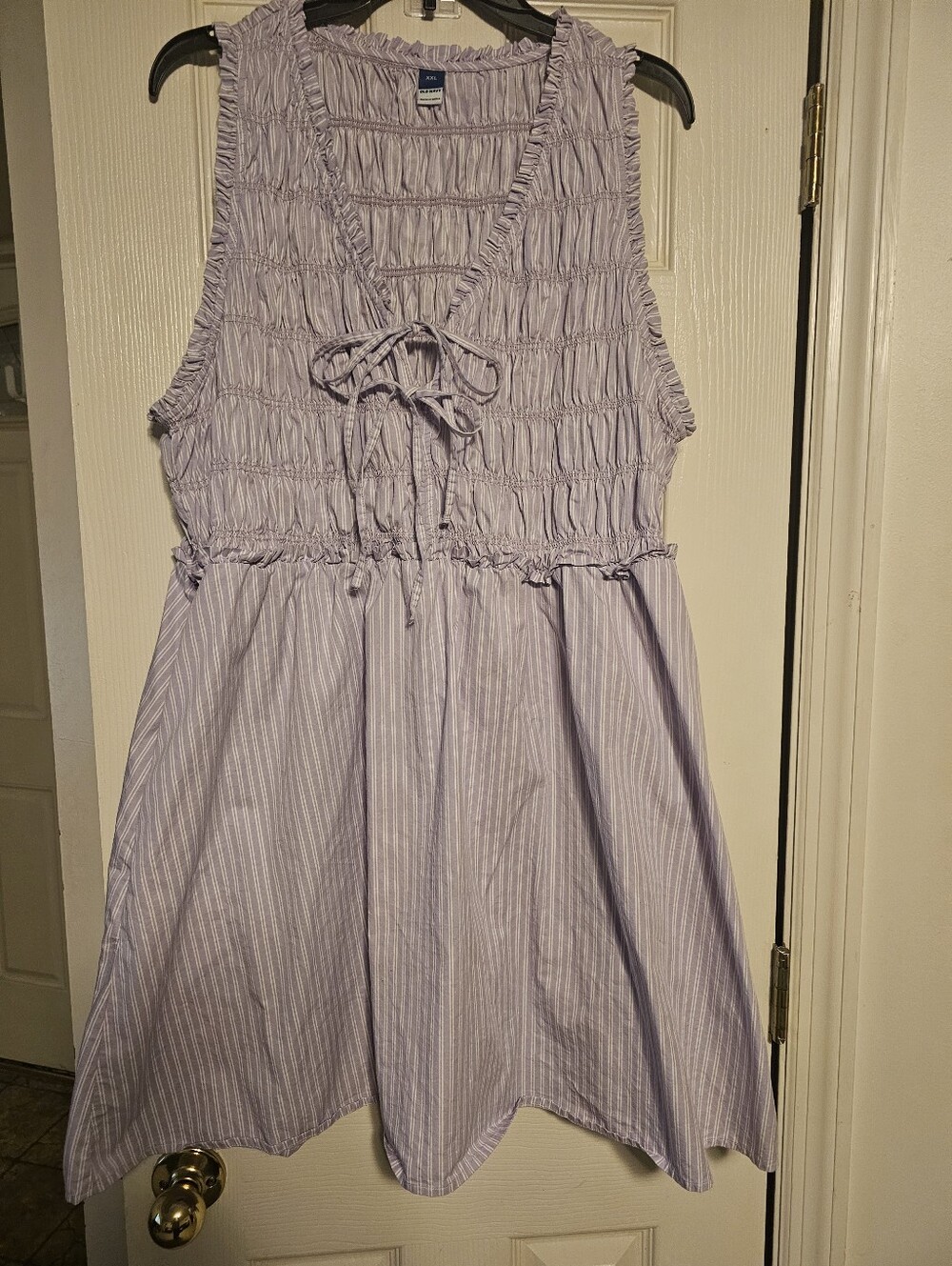 Old Navy Lavender Smocked Tie-Front Mini Dress Sz XXL